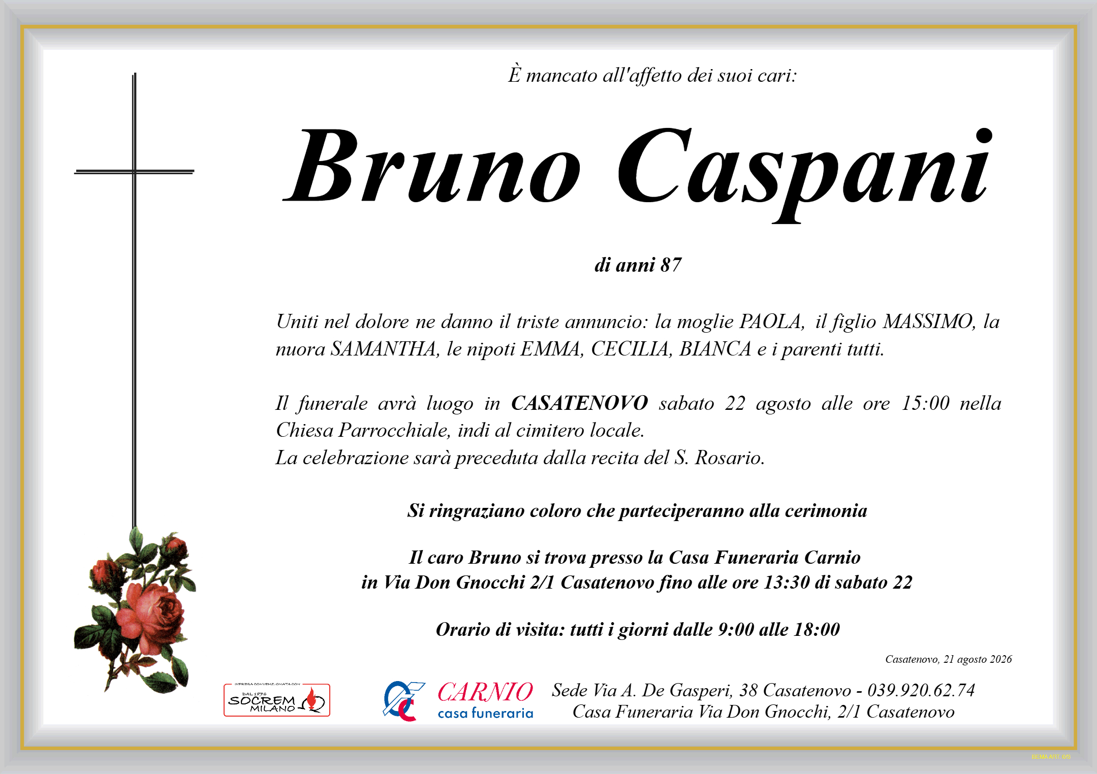 MANIFESTO Bruno Caspani