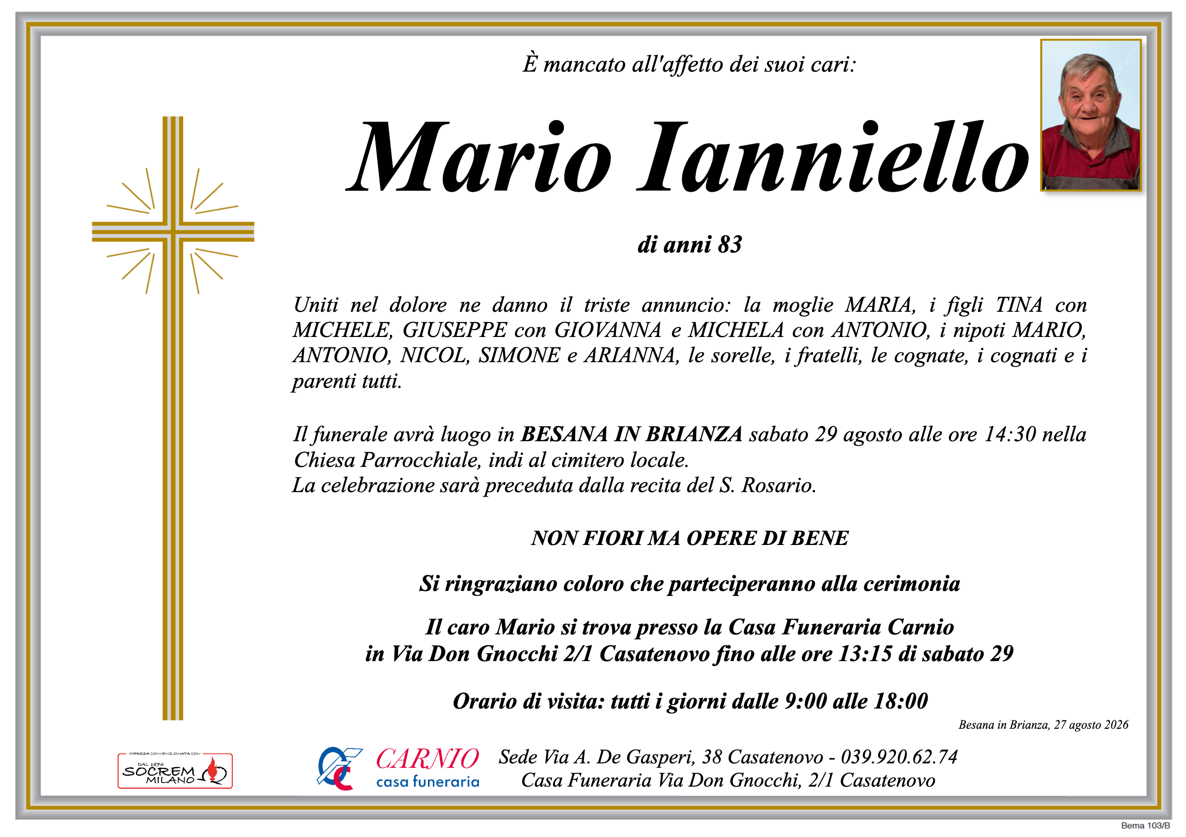 MANIFESTO Mario Ianniello