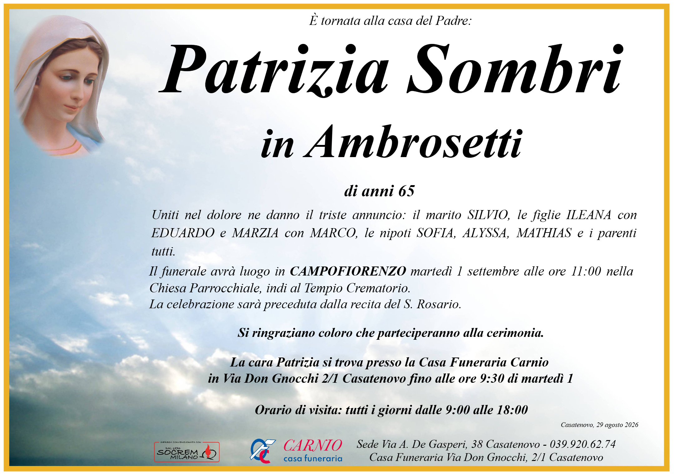 MANIFESTO Patrizia Sombri
